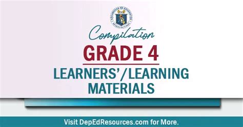 Grade 4 – Quarter 4 Learner’s Materials .